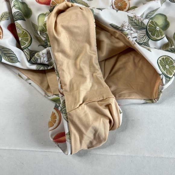 Mink Pink Valencia Cutout One Piece Swimsuit Citrus Design - Picture 4 of 7